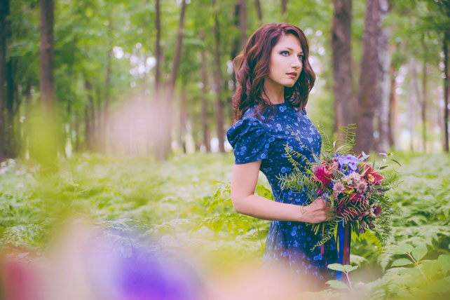 годовщина свадьбы в сказочном лесу, образ для фотосессии