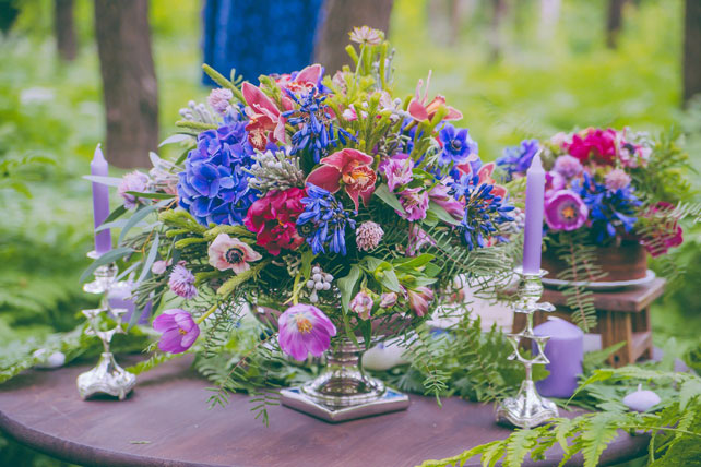 годовщина свадьбы в сказочном лесу, цветочное оформление