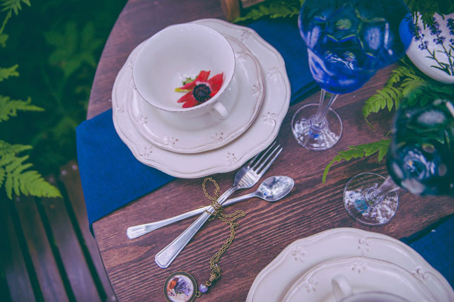 годовщина свадьбы в сказочном лесу, декор стола