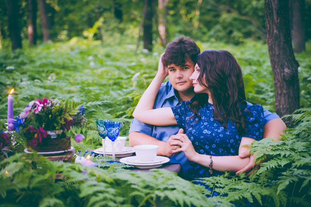 годовщина свадьбы в сказочном лесу