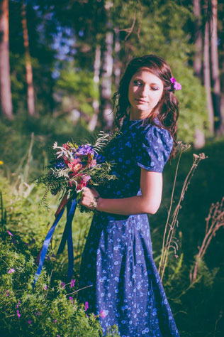 годовщина свадьбы в сказочном лесу, образ для фотосессии