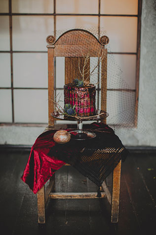 Готичная свадьба, свадебный торт