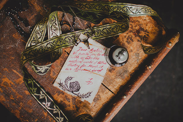 Готичная свадьба, записка невесте