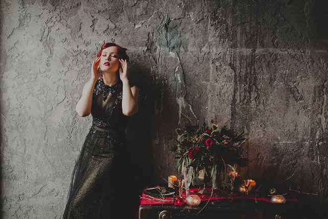 Готичная свадьба, образ невесты