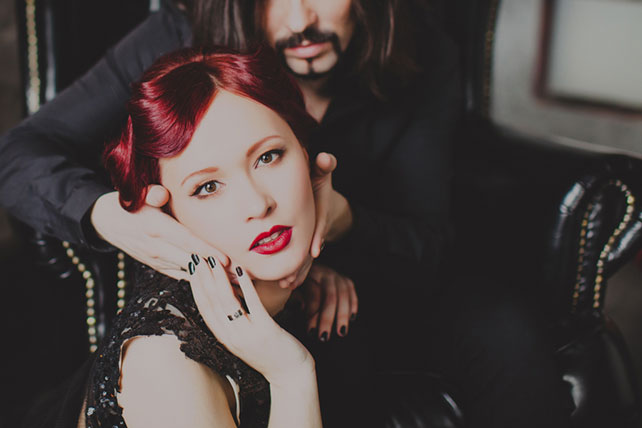 Готичная свадьба, макияж невесты