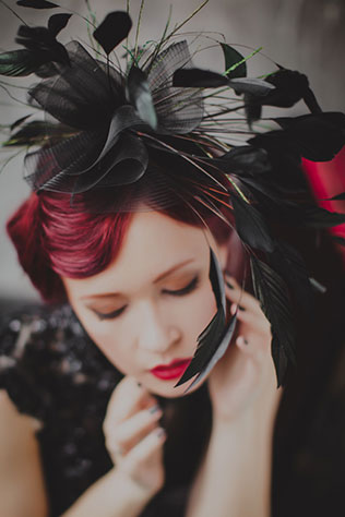 Готичная свадьба, шляпка невесты