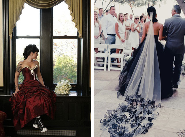 Образ невесты для свадьбы в тематике Хэллоуин