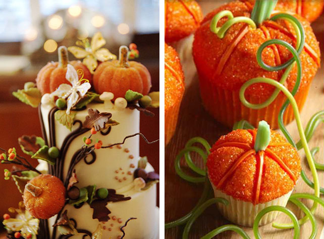Сладкий стол и торт для свадьбы в тематике Хэллоуин