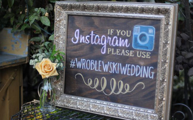 Таблички с хэштегом для инстаграма на свадьбе, Instagram на вашей свадьбе: инструкция по применению