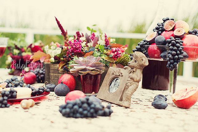 Ягодное настроение для свадьбы, сервировка стола