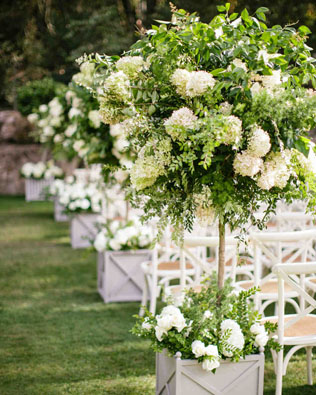 30 идей оформления живыми цветами прохода к свадебной арке 