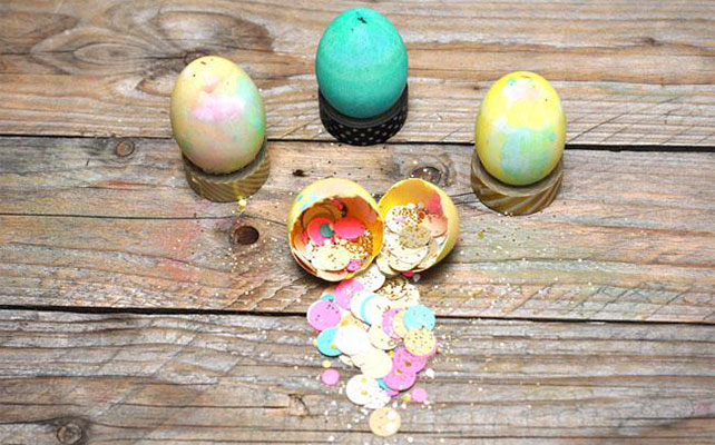 как закончить свадьбу красиво, конфетти в яичной скорлупе