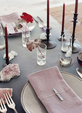 Драгоценные камни и минералы в оформлении свадьбы 