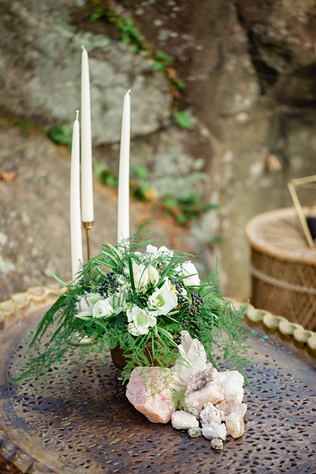 Драгоценные камни и минералы в оформлении свадьбы 