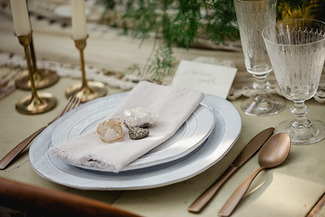 Драгоценные камни и минералы в оформлении свадьбы 