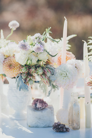 Драгоценные камни и минералы в оформлении свадьбы 