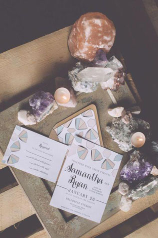 Драгоценные камни и минералы в оформлении свадьбы 