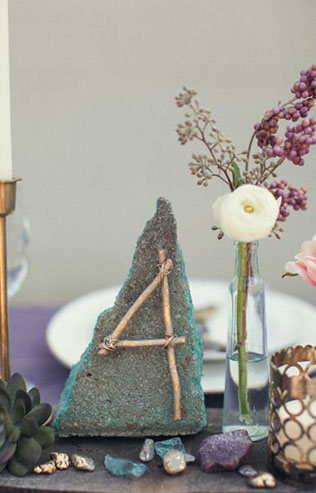 Драгоценные камни и минералы в оформлении свадьбы 