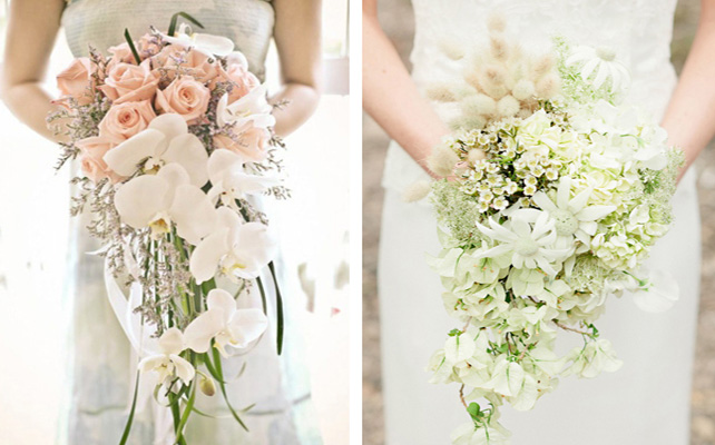 Элегантный каскадный букет невесты