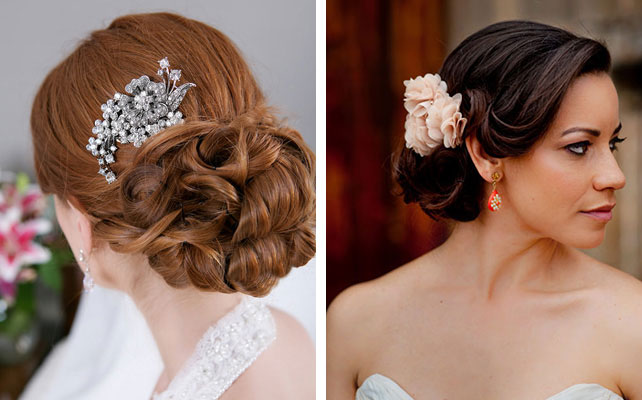 элегантная классическая свадебная причёска