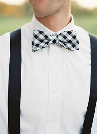 Свадьба в деталях: клетка виши, клетчатая бабочка жениха