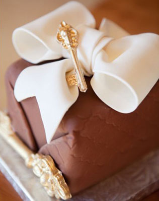 ключики в декоре свадьбы, торт