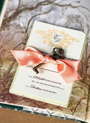 ключики в декоре свадьбы, приглашения