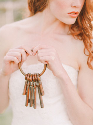 ключики в декоре свадьбы, фотосессия