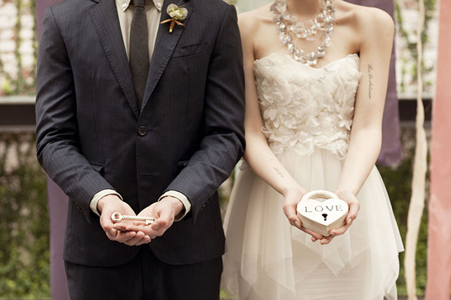 ключики в декоре свадьбы, фотосессия