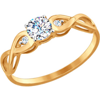 Золотое кольцо c фианитом