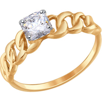 Золотое кольцо c фианитом