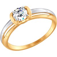 Золотое кольцо c фианитом