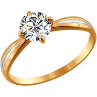 Золотое кольцо c фианитом