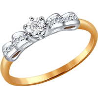 Золотое кольцо c бриллиантом