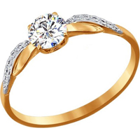 Золотое кольцо c фианитом