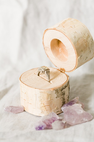 Сделай сам: коробочка для кольца из березового полена 