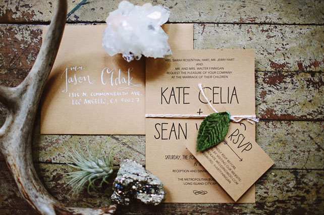 Крафт-бумага: 40 идей для свадебного вдохновения 