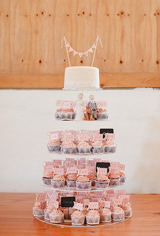 Кружево в декоре свадьбы, пирожное