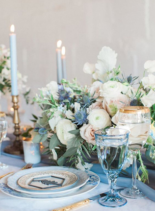 Леденящий иней: свадьба в голубых тонах 
