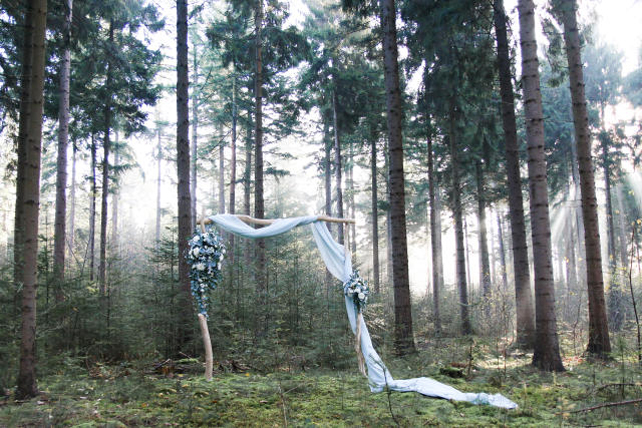 Леденящий иней: свадьба в голубых тонах 