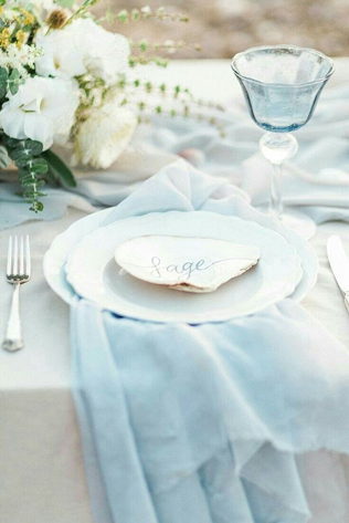 Леденящий иней: свадьба в голубых тонах 