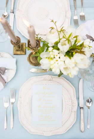 Леденящий иней: свадьба в голубых тонах 