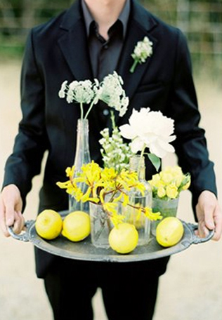 Свадьба в деталях: яркие лимоны для декора 