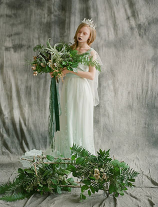 Необычный образ невесты: лесные эльфы, невеста в зелени