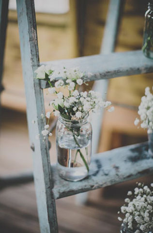 35 свадебных идей для использования лестницы-стремянки 