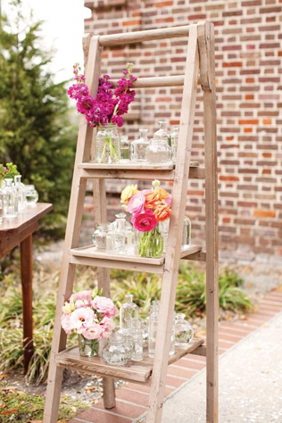 Декоративная лестница для цветов (62 фото)