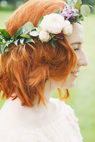 Летняя love story в парке, венок невесты