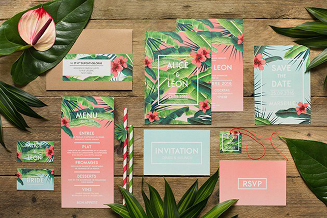 Тренды 2016 года: зеленые листья, пальмы и тропики, цветочная полиграфия