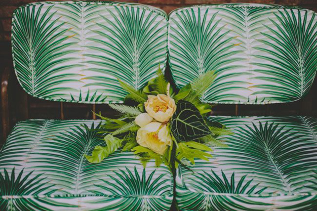 Тренды 2016 года: зеленые листья, пальмы и тропики, букет невесты