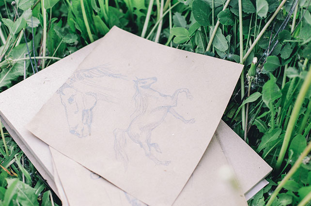 Фотосессия love story на природе, рисунки лошади